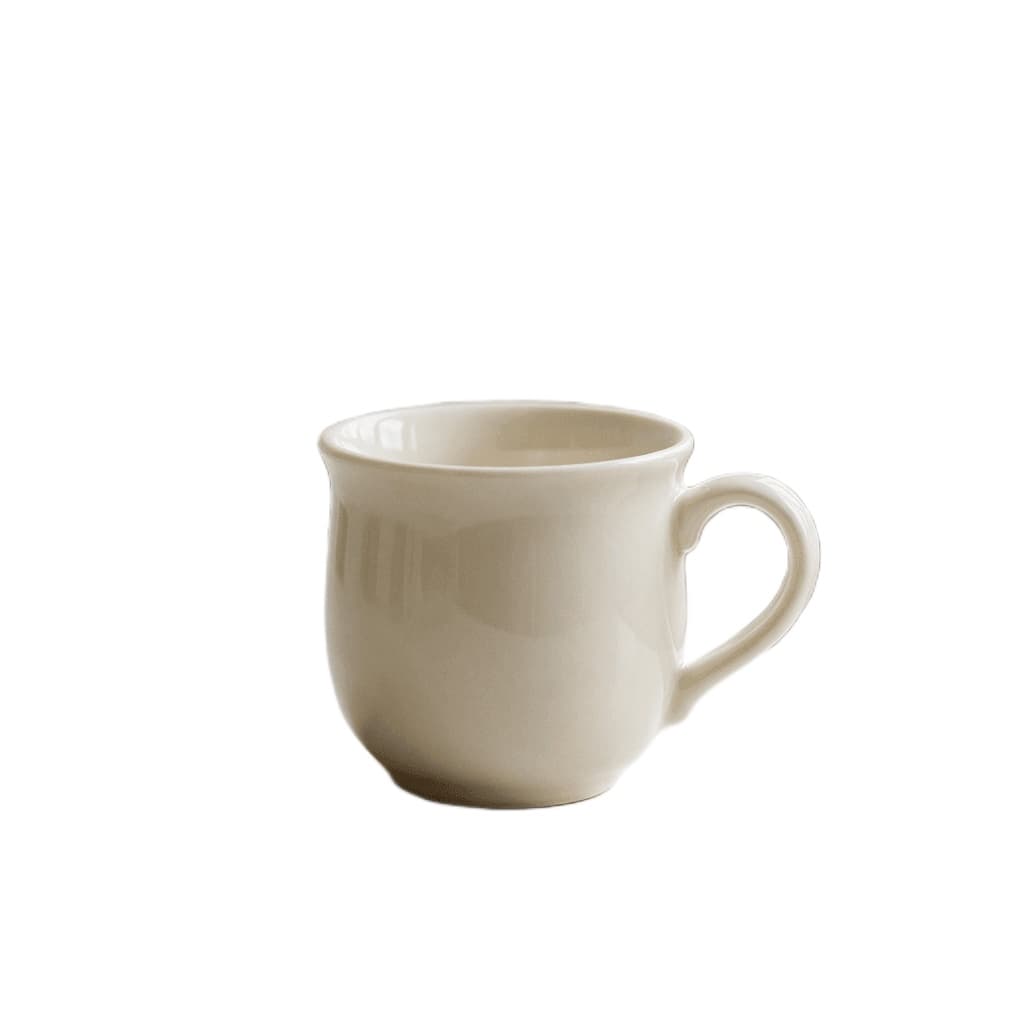 The same cream mug cut out and placed on a pure white background by PixJelly